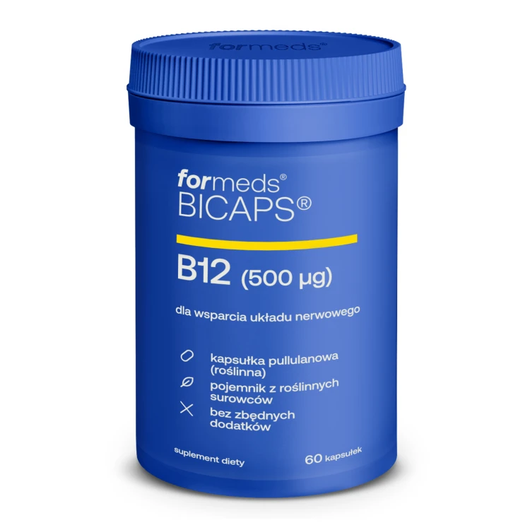 Suplement diety formeds BICAPS B12 witamina B12 na układ nerwowy i krew