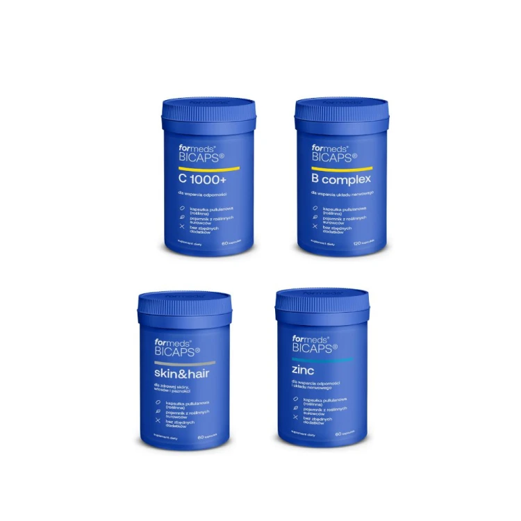 Formeds BICAPS Piękne Włosy i Skóra Max – Zestaw  BICAPS SKIN&amp;HAIR + BICAPS ZINC + BICAPS C 1000+ + BICAPS B Complex id 126.jpg