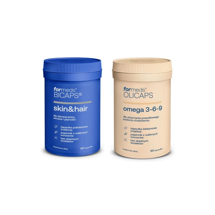 Formeds BICAPS Włosy pełne blasku - ONA – Zestaw (SKIN&amp;HAIR + OMEGA 3-6-9) (id 131).jpg